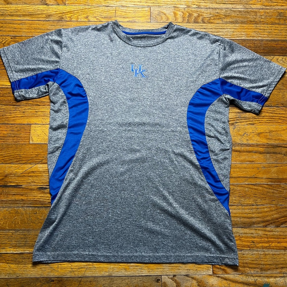 Gray and Blue Athletic Men's Shirt